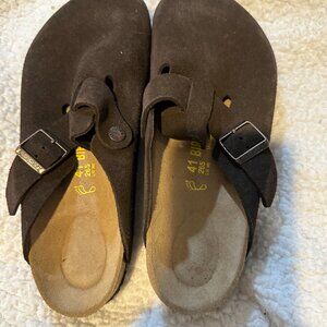 Birkenstock Brown Suede Clog